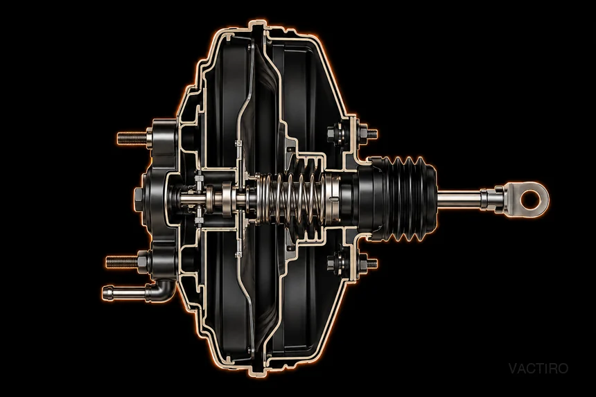 Vacuum booster cutaway